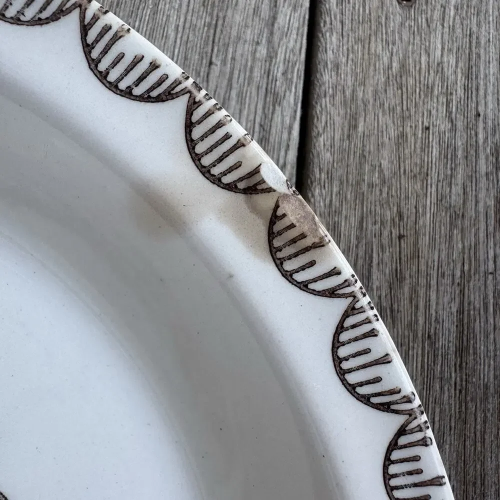 Vintage Cherry Pie Recipe Plate Ceramic Baking Dish Kitchen Decor Granny Cottage